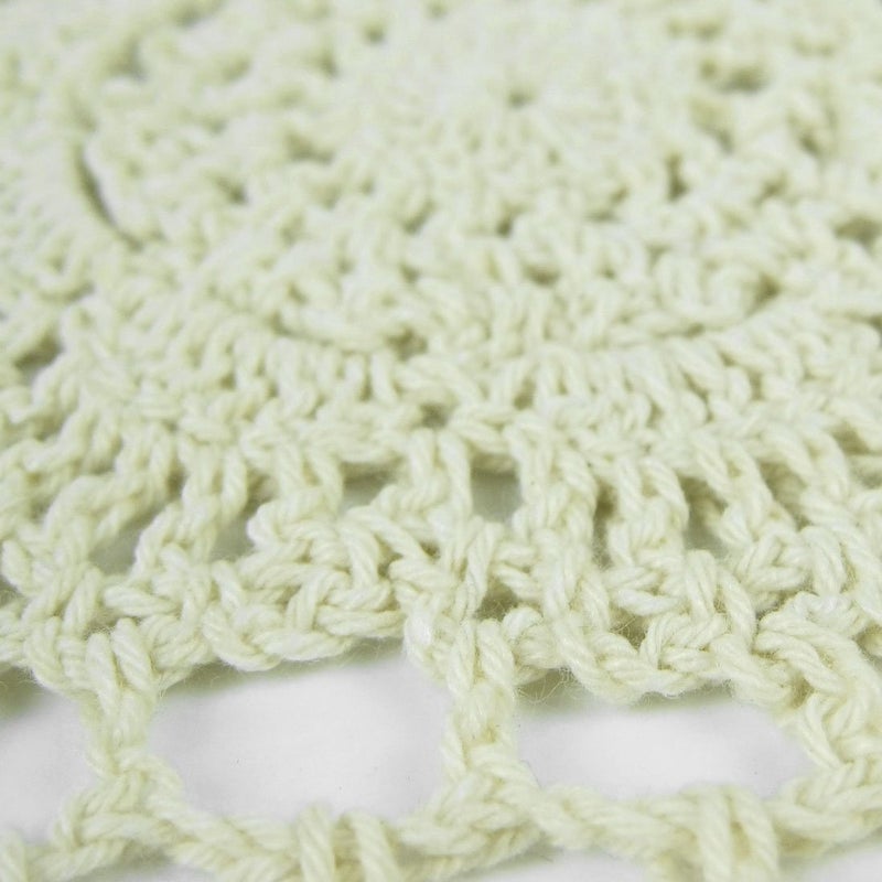 Phantomon Lace Doilies Handmade Crochet Placemats Cotton Doilies Cloth Lace, Pack of 4, Oval Shape, 12 x 17 inch (Beige) - Image 3